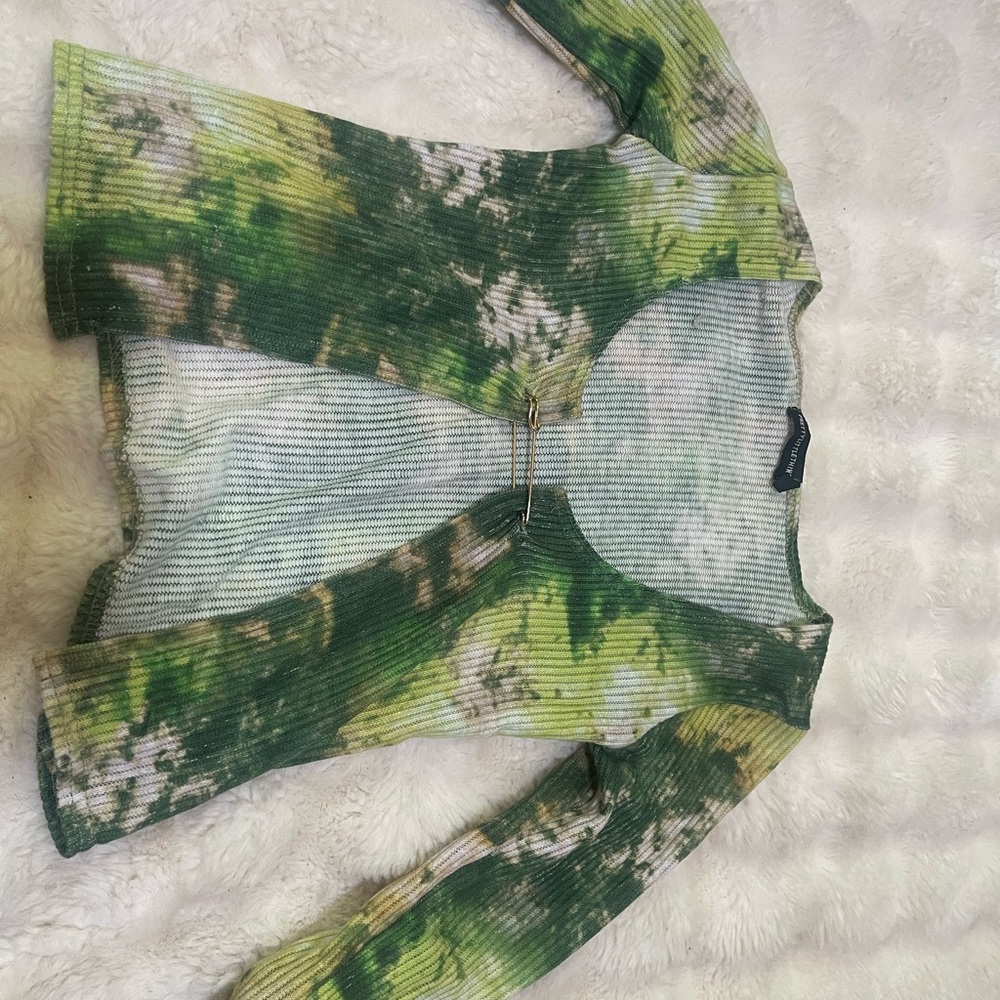 Green and White Tie-Dye